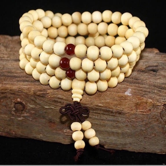 NEW Mala 8mm Unisex 108 Bead Strand 20" Elastic Wrap Cord Zen Prayer Meditation - Picture 6 of 10